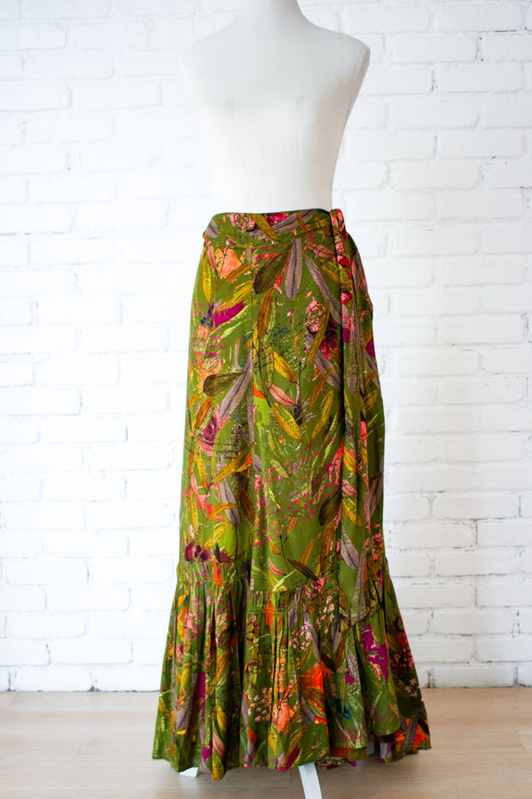 Featherington- Green 3-Way Wrap Skirt