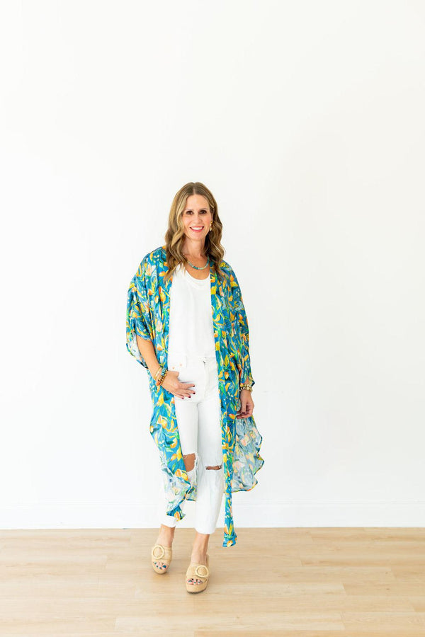 Citrus Grove Long Kimono