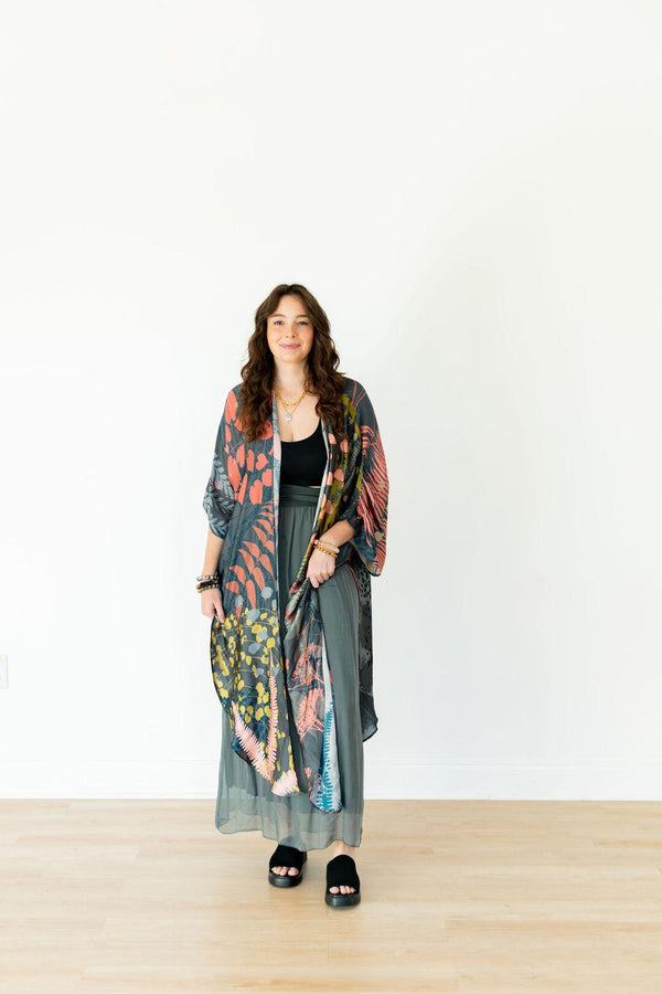Maidenhair Long Kimono