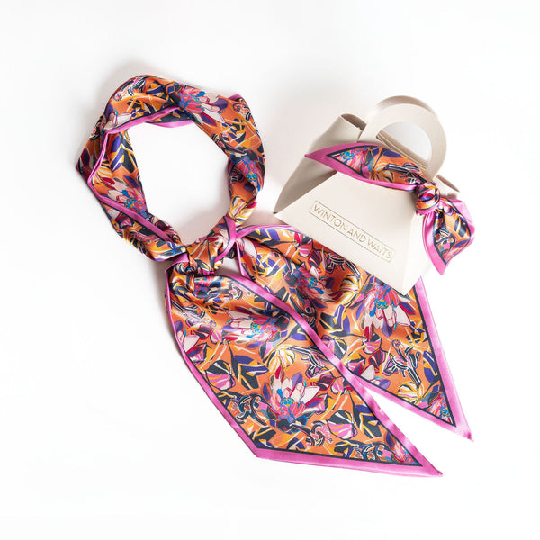 Painted Protea Accessory Scarf - Ochre
