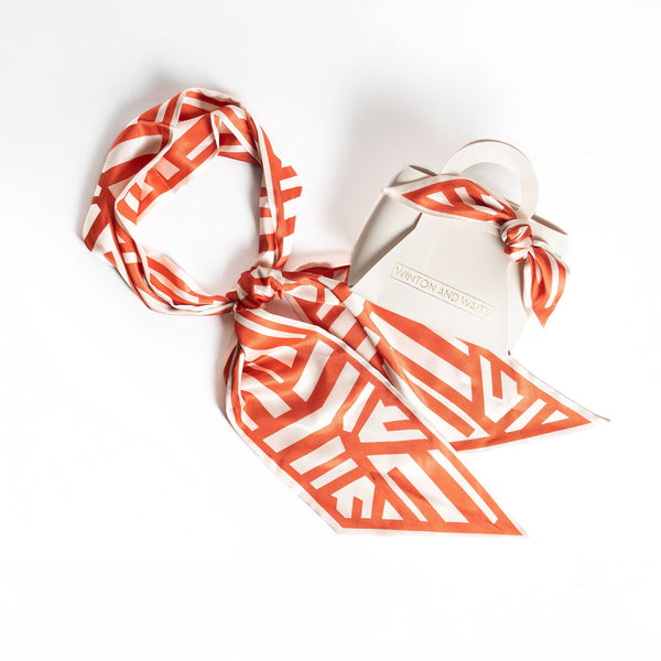 Game Day Accessory Scarf - Burnt Orange & Cream