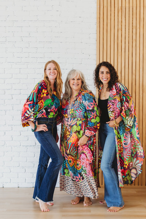 Fiesta Floral Short Kimono