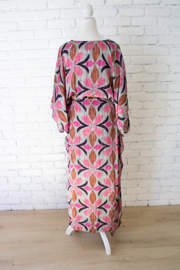 Blossom Ikat Tie Kaftan
