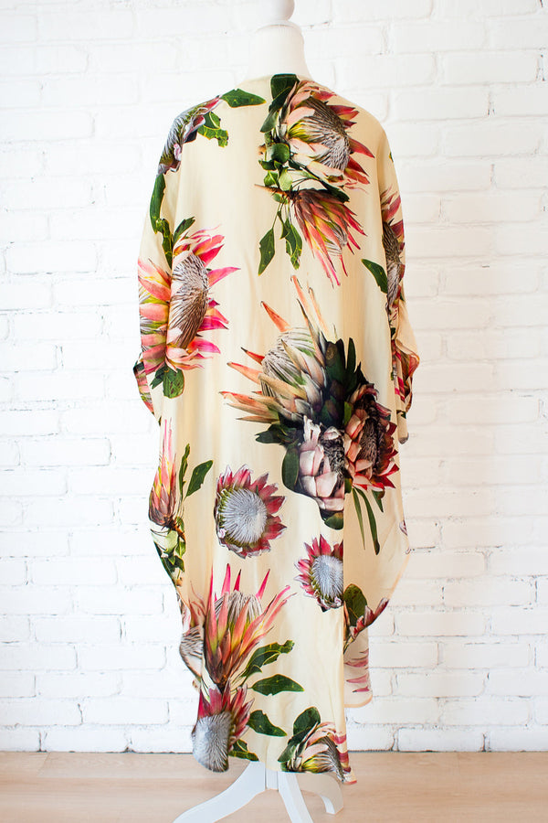Protea Long Kimono - Large Print