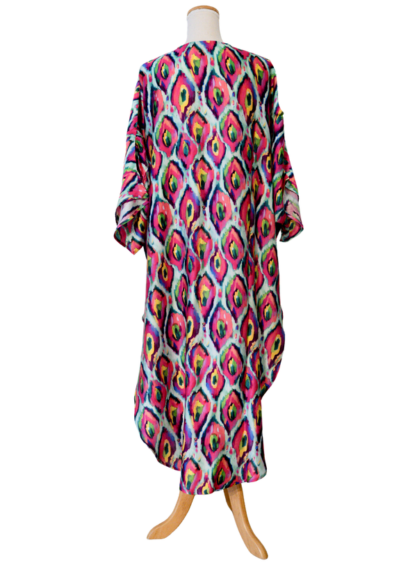 Ikat Abstract Long Kimono