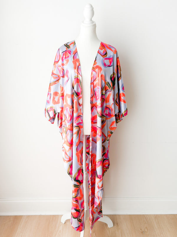 Lavender Fields Long Kimono