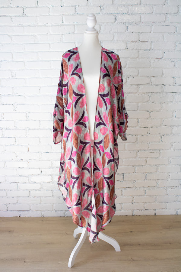Blossom Ikat Long Kimono