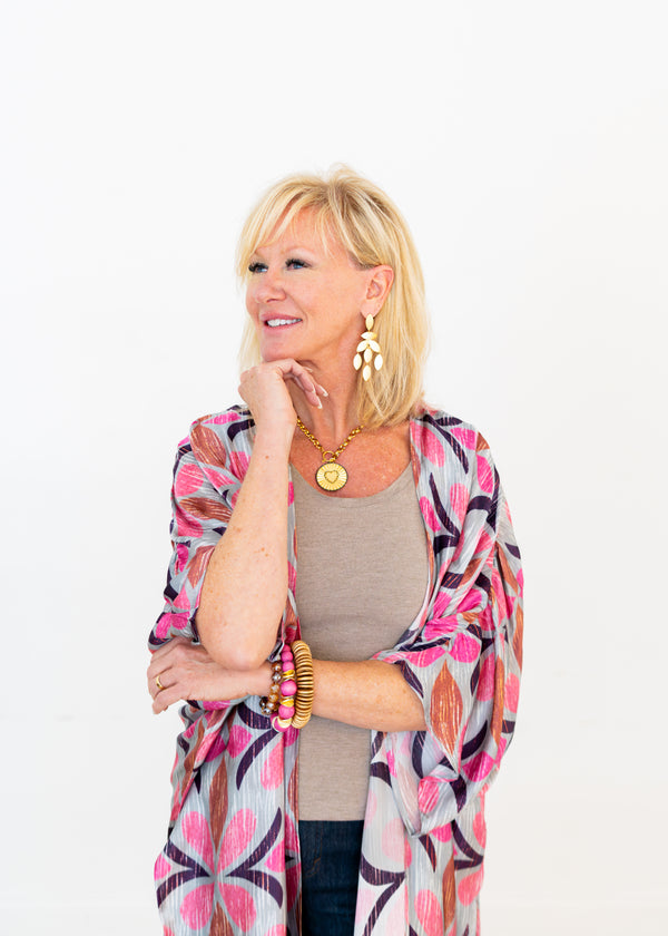 Blossom Ikat Long Kimono