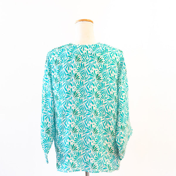Petals Short Kimono - Turquoise