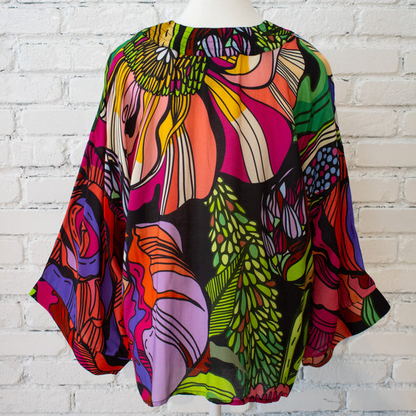 Gothic Floral Short Kimono