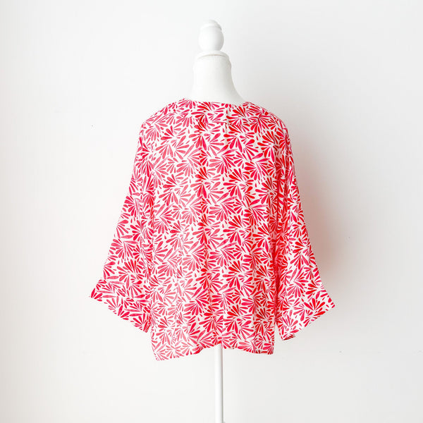 Petals Short Kimono - Pink
