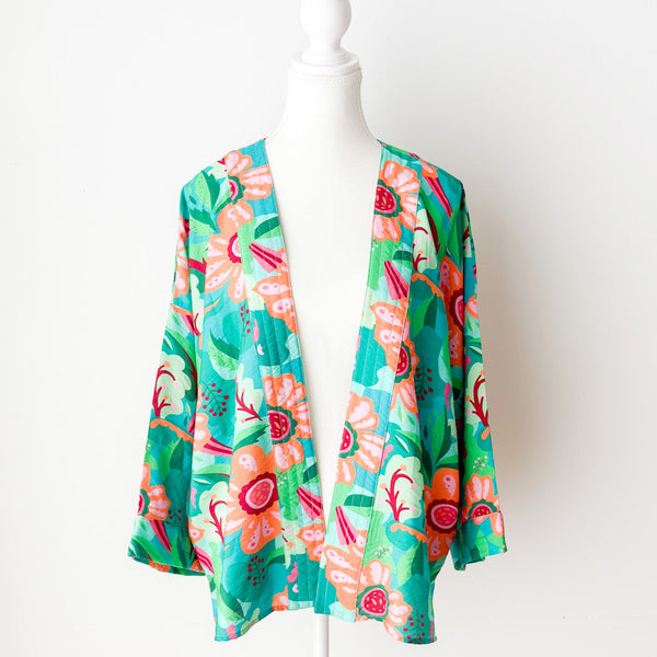 Costa Floral Short Kimono