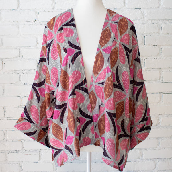 Blossom Ikat Short Kimono