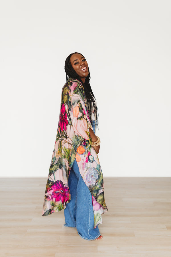 Kensington Floral Long Kimono