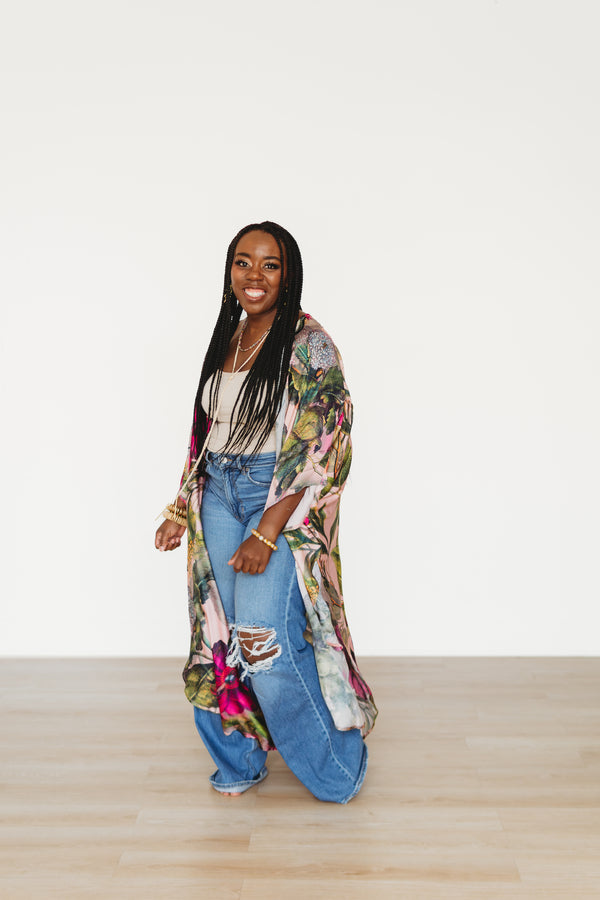 Kensington Floral Long Kimono
