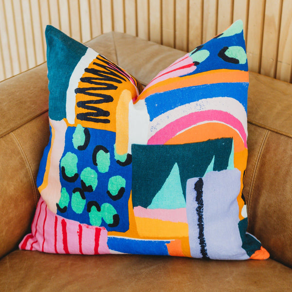 Over the Rainbow Linen Euro Pillow