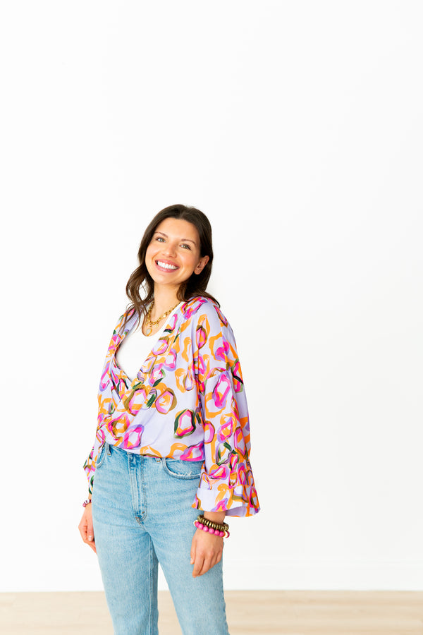 Lavender Fields Short Kimono