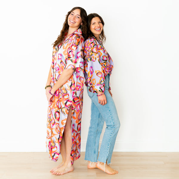 Lavender Fields Short Kimono