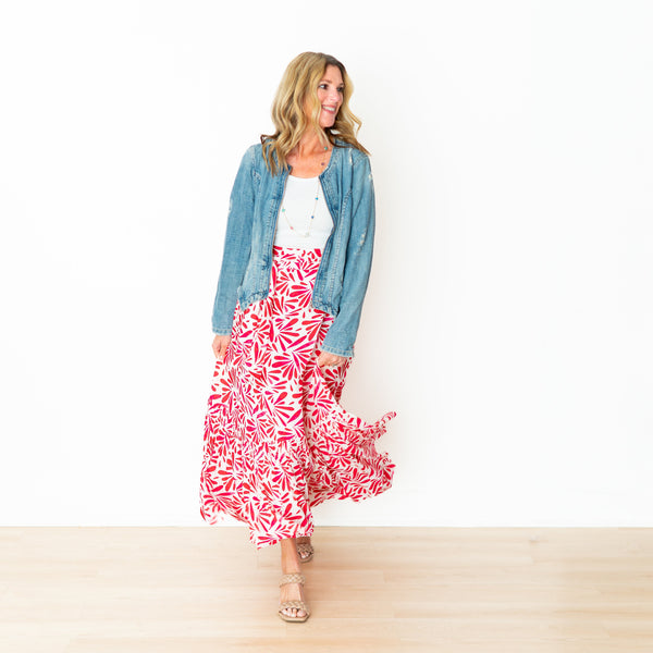 Petals 3-Way Wrap Skirt - Pink