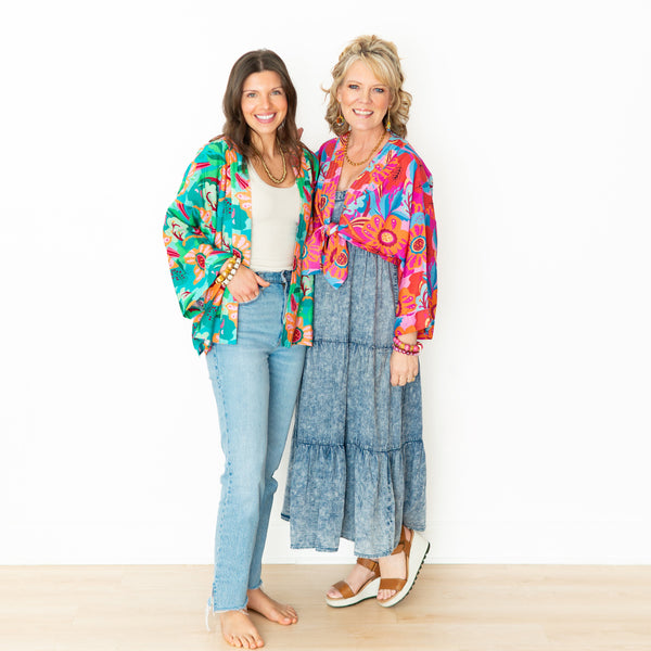 Costa Floral Short Kimono