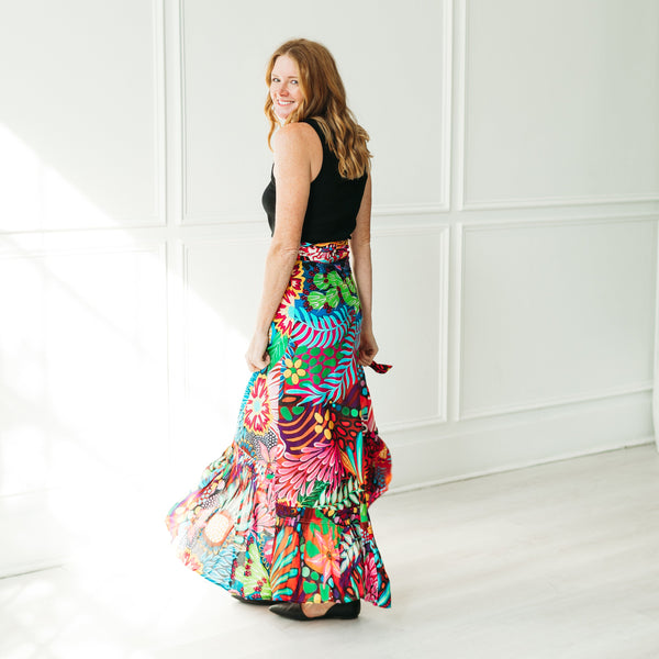 Fiesta Floral 3-Way Wrap Skirt