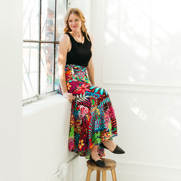 Fiesta Floral 3-Way Wrap Skirt