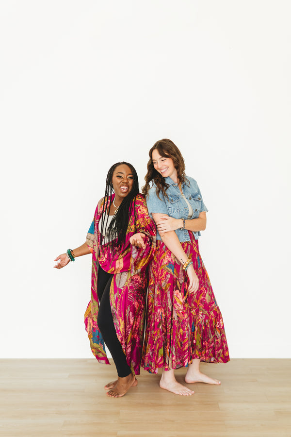 Featherington- Pink 3-Way Wrap Skirt