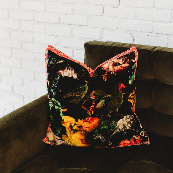 Audubon Silk Velvet Pillow