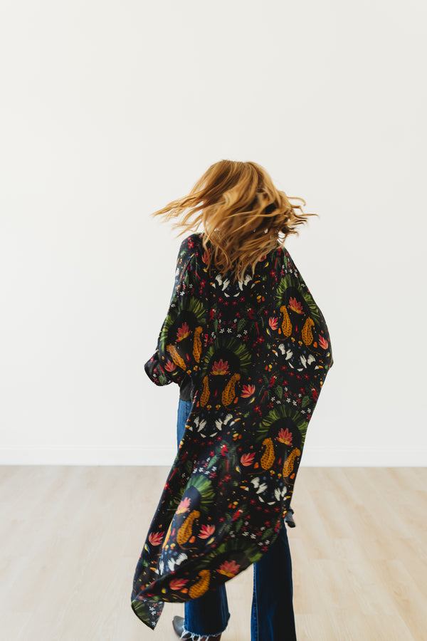 Wild & Free Long Kimono