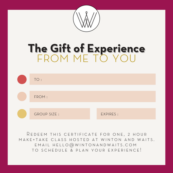 Make + Take Gift Card