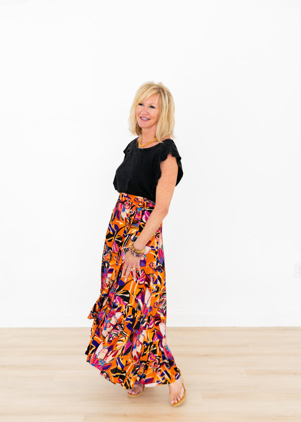 Painted Protea - Ochre 3-Way Wrap Skirt