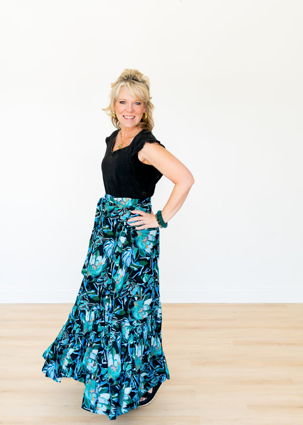 Painted Protea - Ocean 3-Way Wrap Skirt