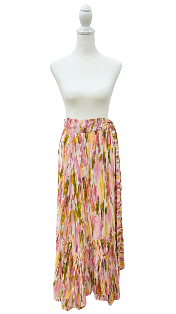 Pastel Brushstrokes 3-Way Wrap Skirt