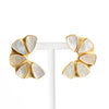 Gold Five Stone Earring- Pearl