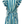 Cabana Stripe Ruffle Sleeve Dress - Aqua