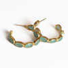 Multi Stone Hoop- Aqua