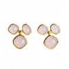 Gemstone Stud Earring- Light Pink