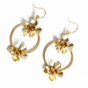 Stacked Floral Earring - Citrine