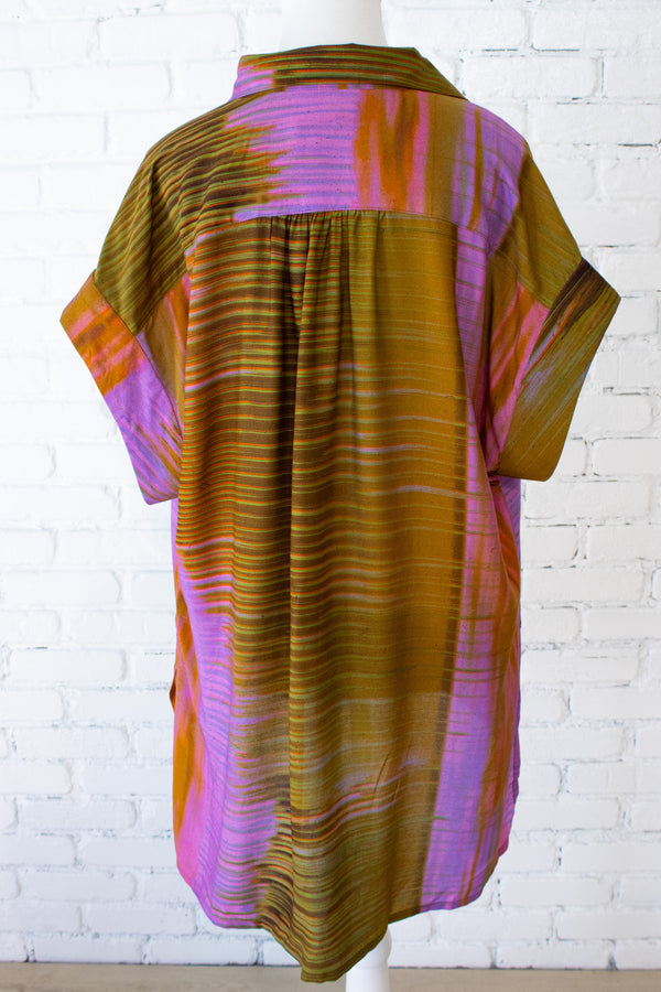 Wild Orchid Cap Sleeve Hi-Lo Top