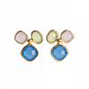 Gemstone Stud Earring- Multi Pastel