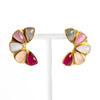 Gold Five Stone Earring- Tourmaline