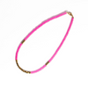 Hematite Necklace- Hot Pink