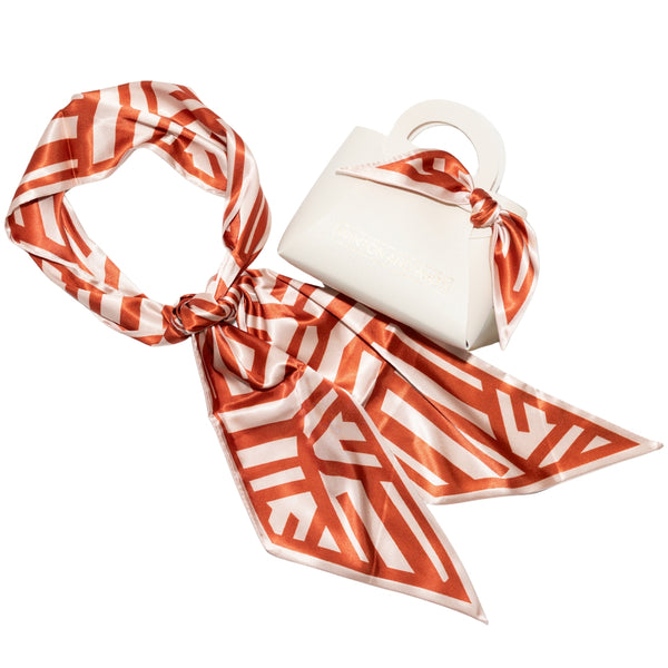 Game Day Accessory Scarf - Burnt Orange & Cream