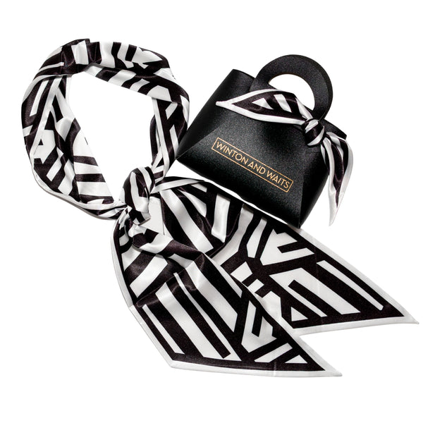 Game Day Accessory Scarf - Black & White
