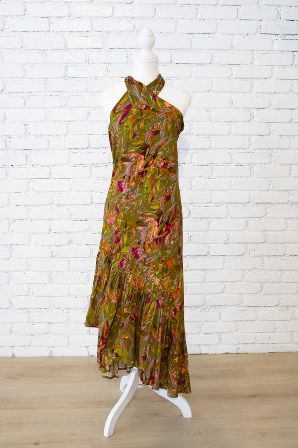 Featherington- Green 3-Way Wrap Skirt