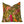 Decorative pillow with a colorful floral pattern on a white background