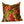 Colorful floral-patterned pillow on a white background