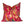 Decorative pillow with a colorful floral pattern on a white background