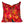 Colorful pillow with leaf pattern on a white background