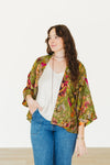 Featherington- Green Short Kimono